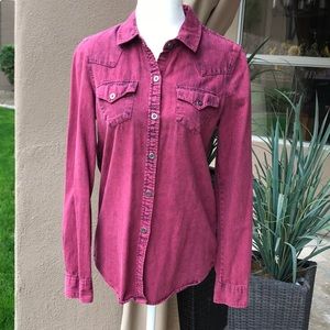 Bullhead Black Button Down Shirt Size Junior Small